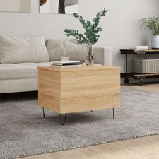 Modern Wooden Living Room Square Coffee Table Wood Tables With Metal Legs Solid