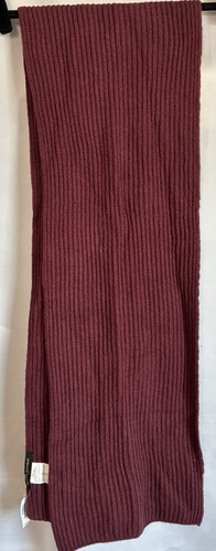 New Banana Republic Knit Scarf Burgundy Cotton Blend 10”x62” - Picture 10 of 14