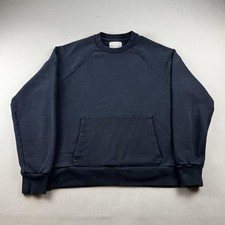 Everlane Sweatshirt Mens Medium Black Fleece The Track Crewneck Raglan Sport