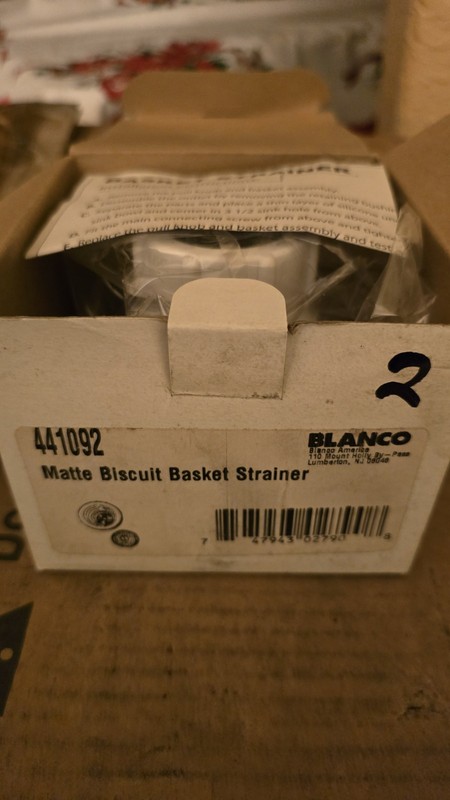 NEW Blanco 441092 Decorative Basket Strainer - Matte Biscuit for Silgranit Sinks