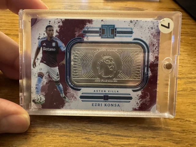 Aston Villa Ezri Konsa 1oz .999 Silber Trading Card 3/5 Impeccable