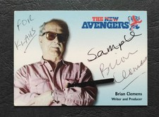3132 Brian Clemens Mini Autogrammkarte original signiert