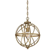 Millennium Lighting Lakewood Collection 1-Light Vintage Gold Sphere Pendant-C6