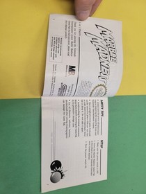 Marble Madness Nintendo NES Instruction Manual Booklet ONLY