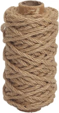 Strong Natural Jute Twine, 4Mm Thick 66 Feet Long Jute String Rope Roll for Gard