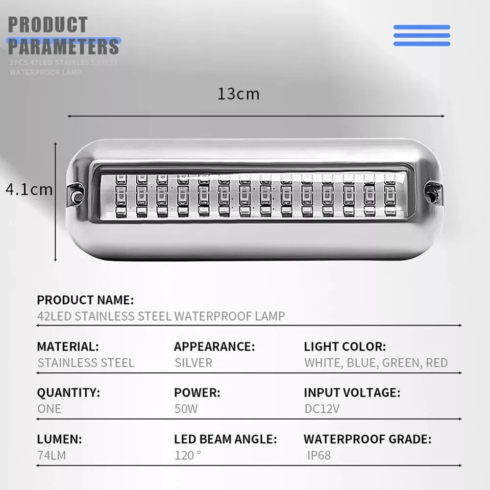 Marine Environments LED Marine Boat Light Boat Transom Lamp For Cabin Decks - Image 4 of 4