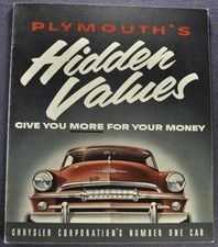 1954 Plymouth Values Brochure Belvedere Plaza Savoy Wagon Excellent Original 54