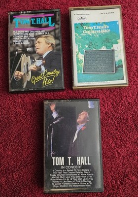 Lot Of 3 Tom T. Hall Audio Cassette Tape Vintage Country Greatest Hits and More