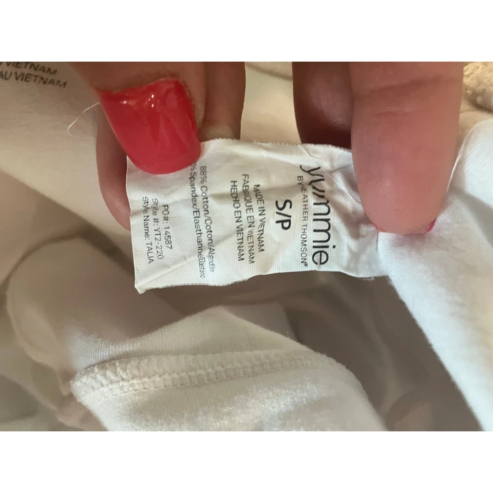 Legging YUMMIE Talie Crop Capri Modelador en Blanco Levantamiento de Glúteos Talla Pequeña S  Foto 4 de 4