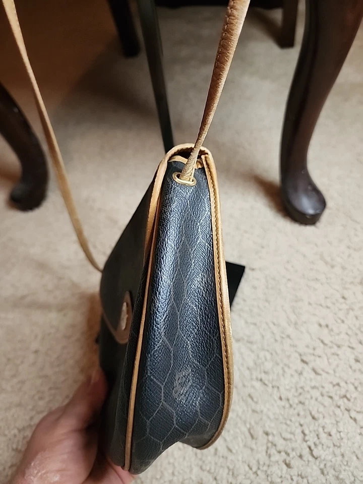 Bolso de Hombro Christian Dior Bolsa Vintage Patrón Trotador de Panal Marrón Usado Foto 3 de 4