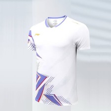 Li Ning Men's Table Tennis Badminton T-shirt Sports Short Sleeve Tee 25-10304