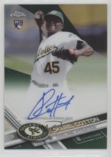 2017 Topps Chrome Rookie Green Refractor 43/99 Jharel Cotton #RA-JC Auto 0u7