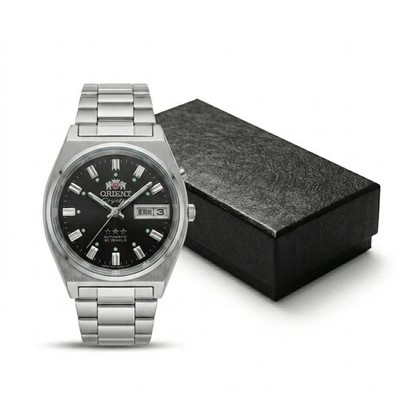 Orient Men 36mm Automatic Mechanical Watch 21 Jewels Day Date Luminous Stainless