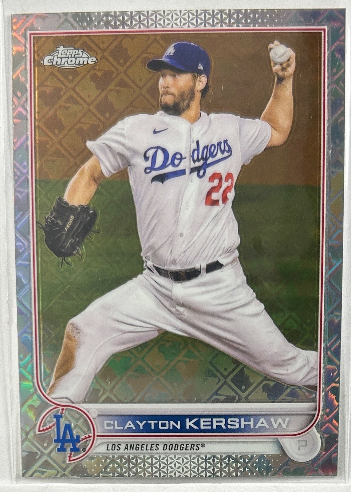 2022 Topps Chrome Logofractor Edition #23 Clayton Kershaw Los Angeles Dodgers