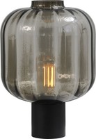 Tischleuchte Schwarz Glas Metall 41 Cm Elya Tischlampe Wohnzimmer Schlafzimmer