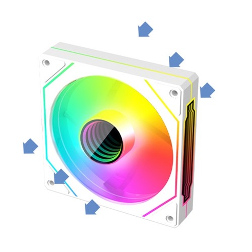 120mm ARGB & PWM Case Fan Case Fan Computer PC Cooling Fan ARGB Quiet Fan - Afbeelding 2 van 12