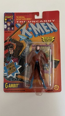 Vintage 1992 Toy Biz Marvel Uncanny X-Men GAMBIT Action Figure MOC w/ Toad Card