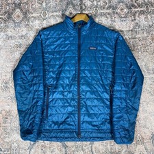 Patagonia Nano Puff Jacket Mens Large Blue Insulated Full Zip Puffer 84212