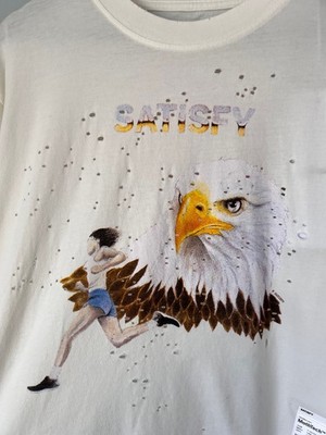 SATISFY Eagle Runner SS T-Shirt Tシャツ　半袖 Satisfy Running Eagle Mothtech Women's Tee - Size Medium - White