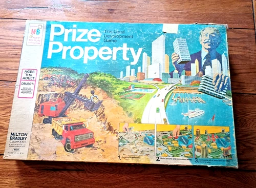 Vintage 1974 Milton Bradley Prize Property Board Game MIB 99% Complete