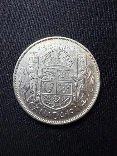 1941 Canada Silver 50 Cent (Half Dollar) Coin King George