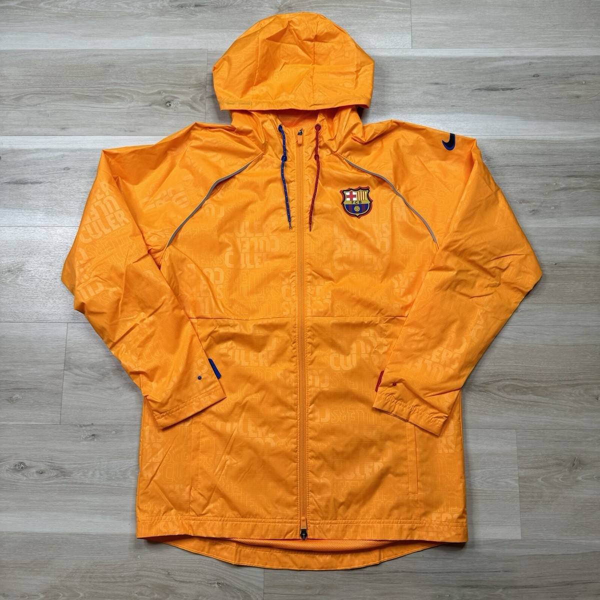Nike FC Barcelona AWF Zip-Up Soccer Jacket -Orange- DH7831