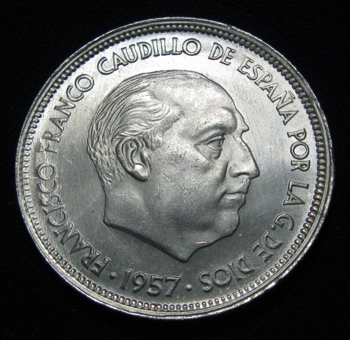 ZALDI2010 - ESTADO ESPAÑOL , 50 PESETAS 1957 ESTRELLA 74 (MODIFICADA) - Photo 3 sur 3