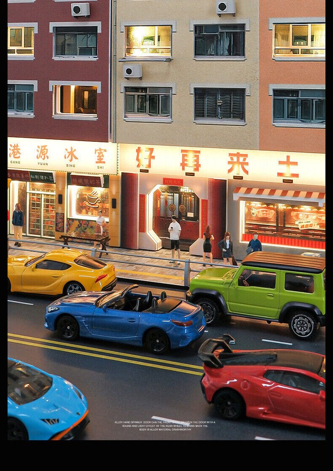 Maquette De Scène Urbaine 1:64 Avec Bâtiments – Pour Diorama, Exposition, Jouet – Neuf