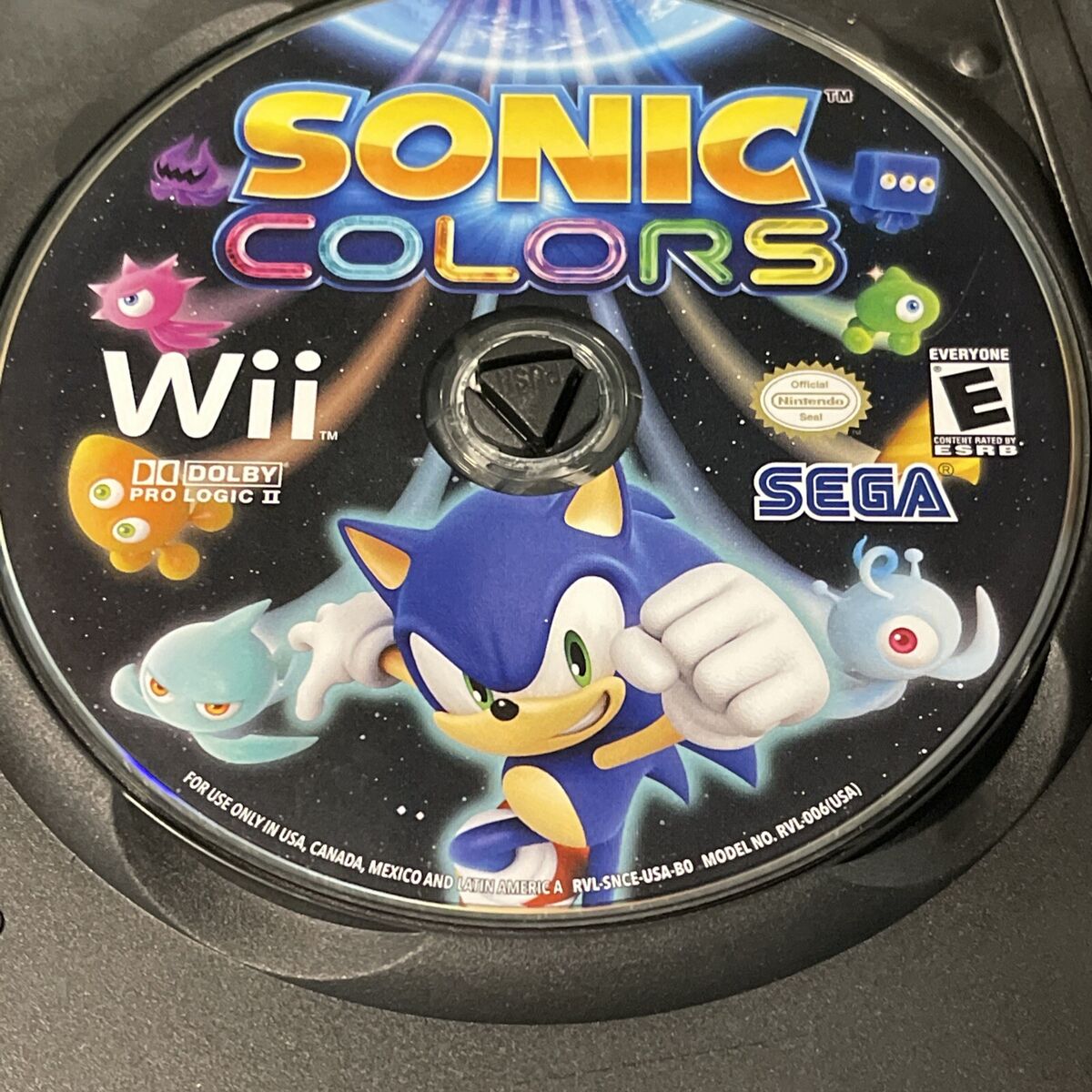 Sonic Colors Nintendo Wii 2010 Vidoe Game DISC ONLY sega Dr. Eggman  platformer