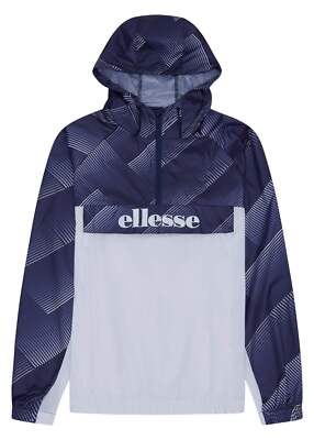 Ellesse Mens Windrunner Jacket Fiorisa Windbreaker Navy White