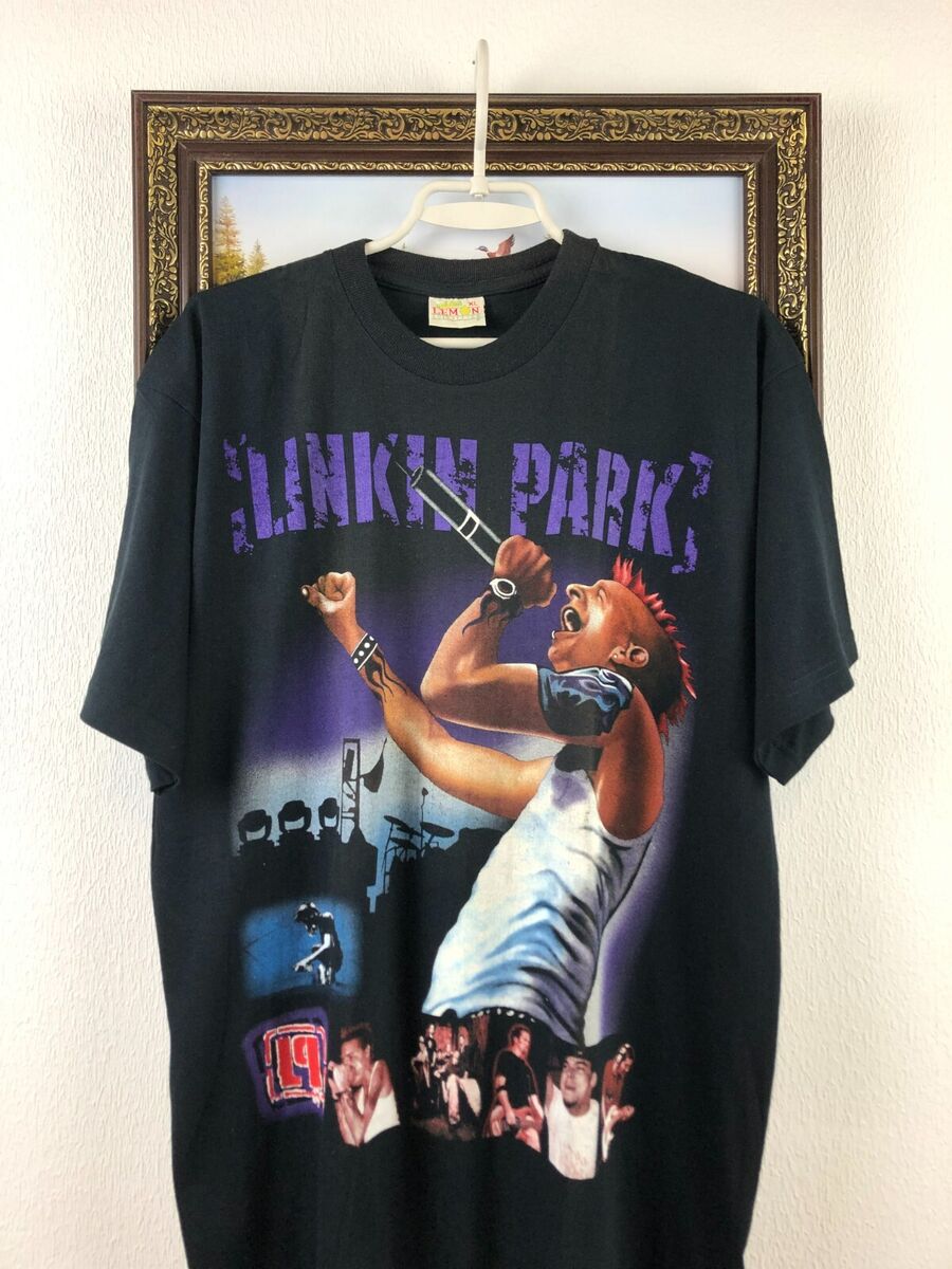 Vintage 90's Linkin Park Band Rock Tee Shirt Black Mens Vintage 90's Linkin Park Band Rock Tee Shirt Black Mens
