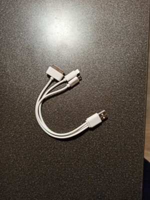 Universal USB Kabel Ladekabel  3in 1 weiß