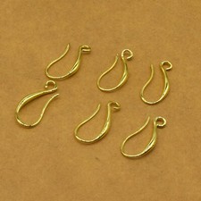 DIY Jewelry Findings 18K Gold Filled Smooth Pinch Bail Earring Hook Earwire 