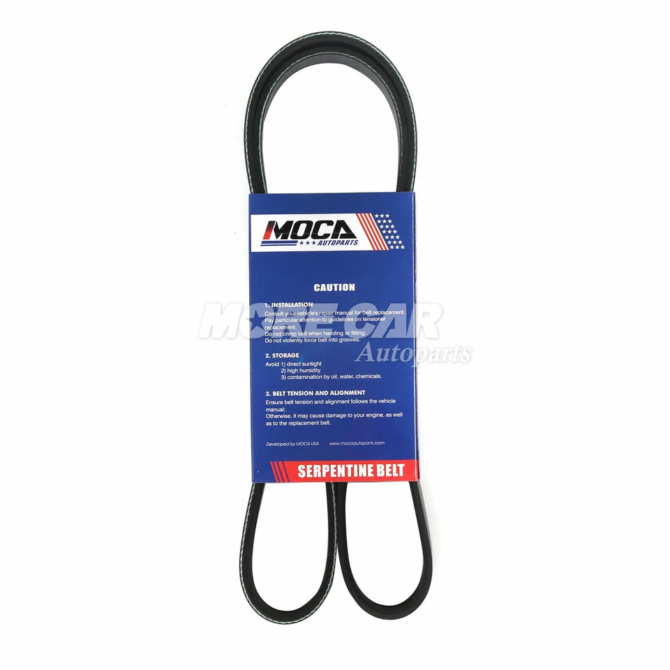 Cinturón serpentino EPDM sin aire acondicionado para Ford Escort LTD Chrysler Voyager Dodge 6PK1245 Foto 4 de 4