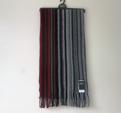 New Burton Men Multicolor Raschel Stripe Knitted Scarf BNWT - Picture 2 of 4
