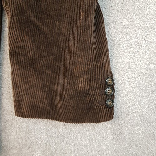 M&S Mens Jacket Large Brown Corduroy Blazer Sports Coat Country Hunting Racing - Picture 3 of 12
