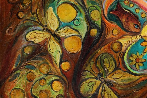 Blessing of three keys spiritual Jewish art figurative painting Elena Kotliarker - Picture 6 of 6