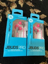 2 New JLab Audio JBUDSPRO Earbuds with Mic & Track Control Pink Free Shipping
