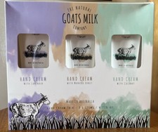 The Natural Goats Milk Co. Hand Cream Trio Set Lavender Manuka Honey Coconut