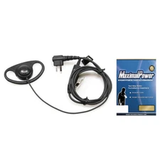 MaximalPower Surveillance Headset D-Ring Ear Hook Earpiece PTT for MOTOROLA Rad