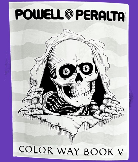 Powell Peralta Bones Skateboards Coloring Book Cw3 Ripper Skull Sticker ...