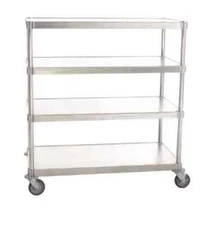 Prairie View Industries Shelving Unit Heavy-Duty Aluminum 24x36x66 Mobile
