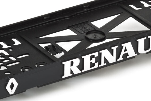 Renault RS Sport 1Paar ECHTE 3D-Effekt Kennzeichenhalter Nummernschildhalter