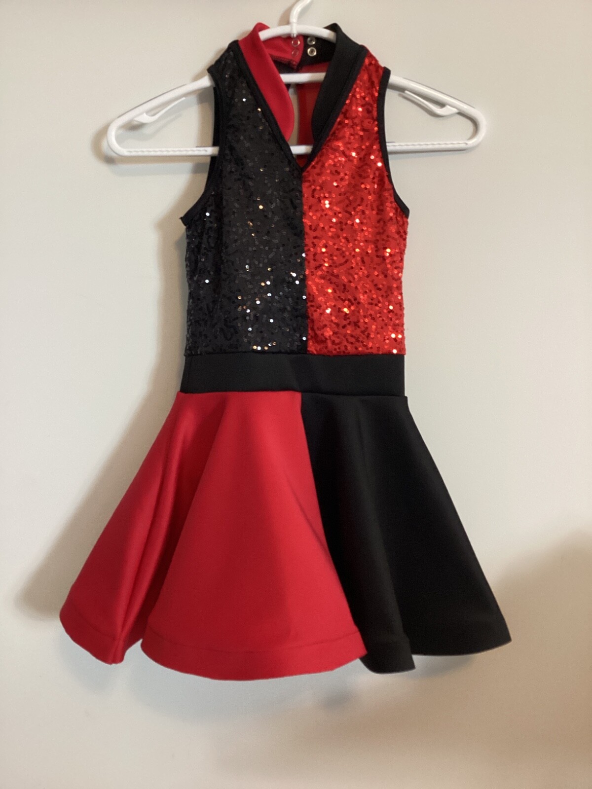 GIRLS WEISSMAN DANCE COSTUME. size MC  red/ black… - image 1
