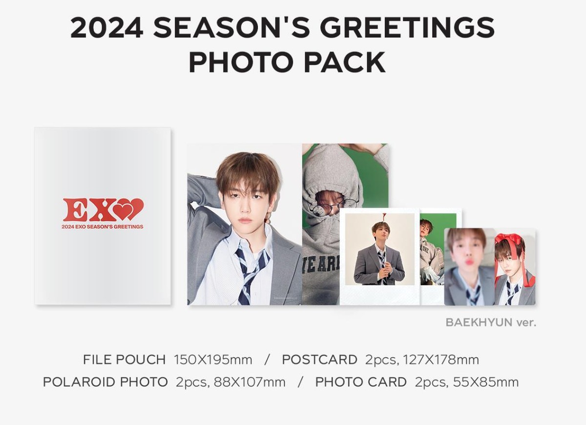 EXO 2024 SM ARTIST SEASON'S GREETINGS OFFICIAL MD GOODS PHOTO PACK