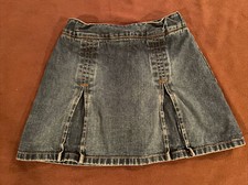 Girls Denim Skirt Size 6 OLD NAVY Jean Skirt Adjustable Waist Built In Shorts