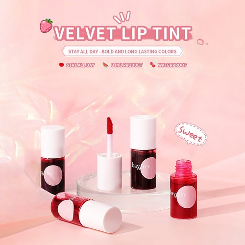 Bayfree Hydrating Lip Dye- And Cheek Blush Water Natural Hold Lipstick Lip 5ml - Picture 3 of 29