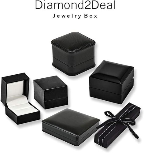 10 Karat Weißgold runder Schliff 0,15 Karat Diamant Verlobungsring Größe 6 Klarheit I2 - Bild 3 von 3