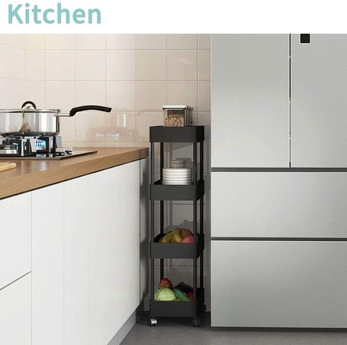 ✅ Scaffale per Cucina 4 Ripiani Carrello Mobile Soggiorno Salotto Mobiletto casa - Foto 3 di 6