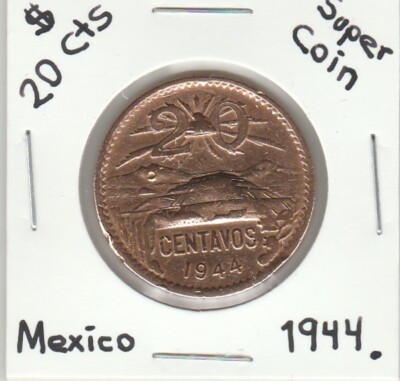 Mexico: $ 20 Centavos Very Nice Coin Year 1944. | eBay